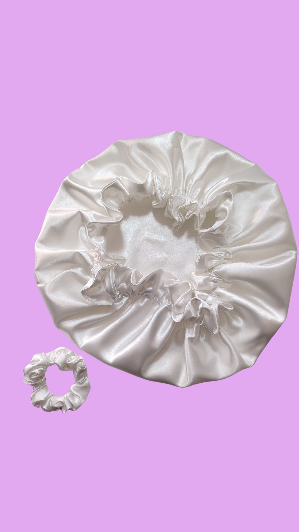 Gorro de satín antifrizz reversible Blanco