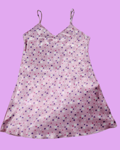 Pijama de Satín Corazones 🩷💜🤍