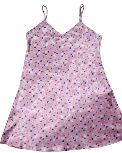 Pijama de Satín Corazones 🩷💜🤍