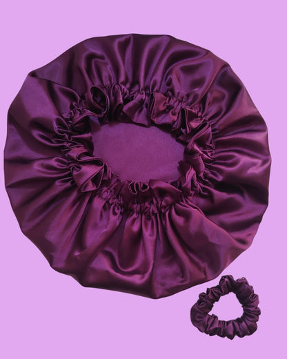 Gorro de satín antifrizz reversible Morado 💜